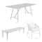 Armen Living Koala Calica and Camino 5 Piece Outdoor Dining Set with Dark Eucalyptus Wood 840254333796 - alternate 7
